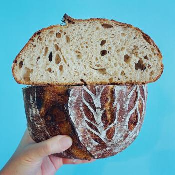 Abraham Basic Sourdough first slice