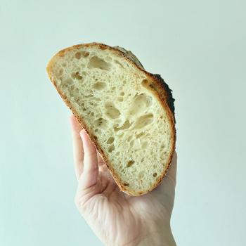 Adam Levain White Sourdough first slice