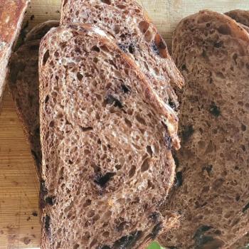 Alpha Choco Chip Sourdough Bread first slice