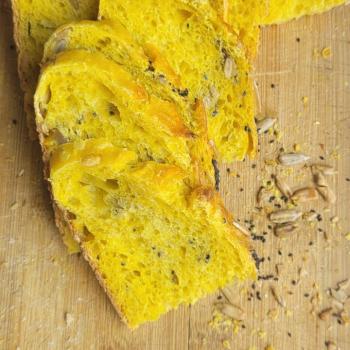 Alpha Turmeric Seeded Sourdough Bread second slice