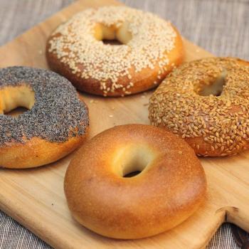 Autumn Brioche, challah bun, bagels, stout sourdough first slice