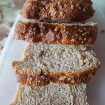 Baobei Sourdough steamed eggless cupcake first slice