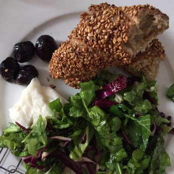 Baron Turkish Sourdough "Simit" (Sesame Bread Ring) first slice