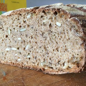 Bernie 100% whole grain breads first slice