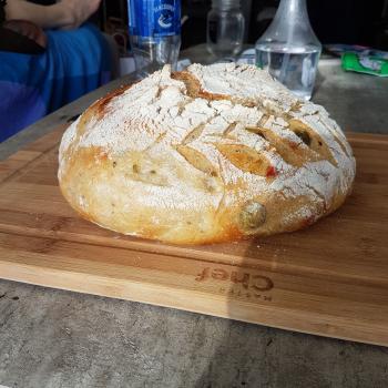 Fievel Olive Loaf first slice