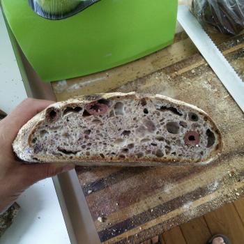 greek yogurt  bread first slice