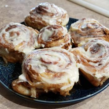 Her Hoochiness Sour dough cinnamon rolls  first overview
