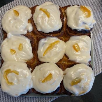 John Dough Lemon Sugar Sourdough Rolls with Yuzu Vanilla Cream Cheese Icing  first overview