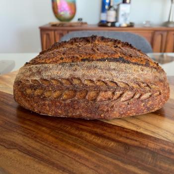 John Dough Seven grain porridge sourdough first slice