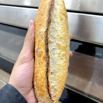 Levain sourdough Croissant and Brioche and baguette and loaf sourdough  and ciabatte  , foccacia and tiger bread first slice