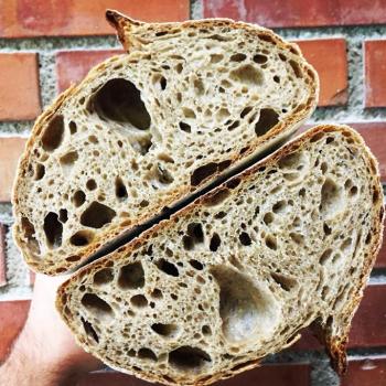 Lievito Harris Barley Bread with Sourdough and Beer first slice