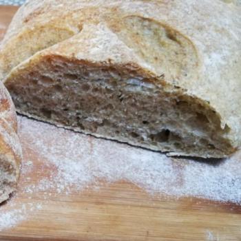 LoreMar Oregano bread first slice