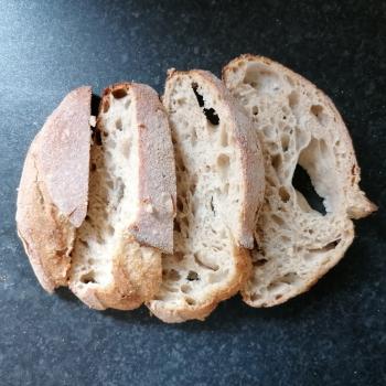 Matula  White evendine sourdough  first slice