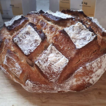 NDG basic sourdough bread first slice