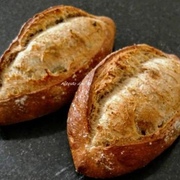 Panem fermentatum Pães first slice