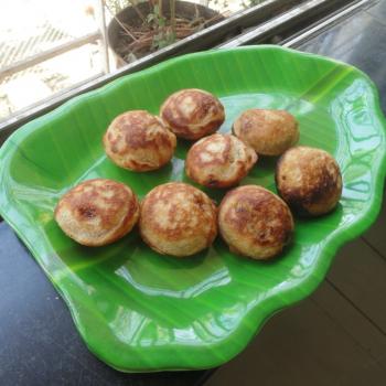 Puneri Paniyaram second slice