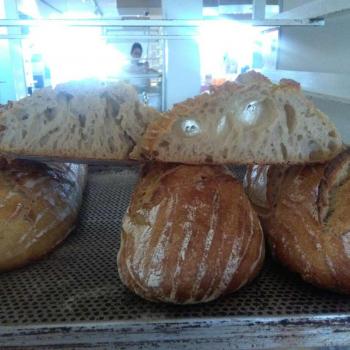 Roasted buckwheat Bread first slice