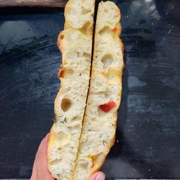 Shakal Sourdough Focaccia first slice