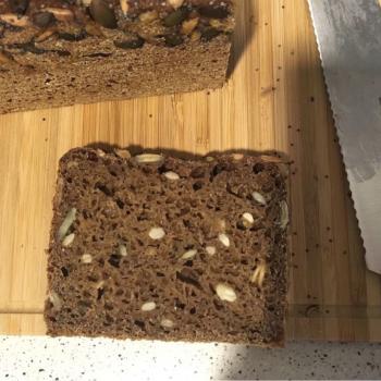 Sophia Finnish rye bread first slice