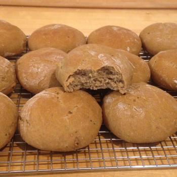 The Alchemist Rye sandwich buns first slice