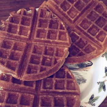 The Italian Sourdough Waffles, sourdough bread. second slice